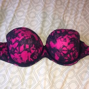 Victoria Secret’s PINK Pink Tie Dye Strapless Bra